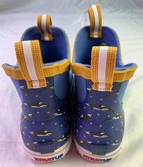 Xtratuf Kid’s Ankle Deck Boots-Light Blue/Whale Pattern-Size: 3