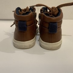 Cat & Jack Toddler Sneakers Boots lace Up Zipper Brown Size 5