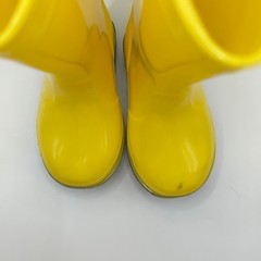 Zoogs Kids Yellow Rubber Rain Boots Waterproof Pull On Handles Toddler Size 5