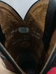 Boys Nocona Cowboy Boots Black With Stitching Detail NEW! Size 1D Style NK3000