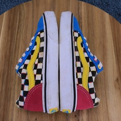 Vans Old Skool Colorshift MTV Pink/Blue/Yellow Checkerboard Low Shoes Kid Sz 12
