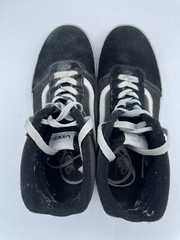Vans Classic Suede Canvas High Top Black White Shoes Youth Size 7
