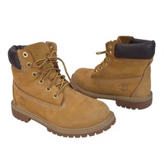 Timberland 6″ Premium Waterproof Boots Wheat Nubuck 12909 Youth 4.5M Fits Wm 6