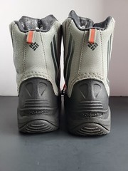 Columbia Bugaboot Plus IV Gray Leather Lace Up Waterproof Hiking Boots Youth 5