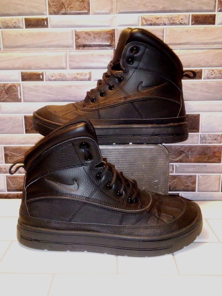 Nike Woodside 2 ACG Triple Black High top Boots Size Kids 7Y (524872-001)