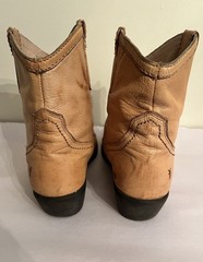Frye Boots Carson Shortie Boy Size 3 Tan Leather Pull On Ankle Boots kids boots