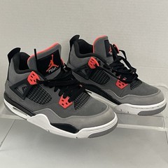 Jordan Air Jordan 4 408452-061 Unisex Kids Gray Black Red Shoes US 5Y Lace Up