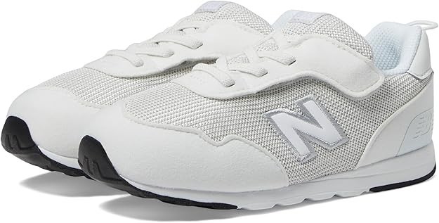 New Balance Kid’s 515 New-B Hook & Loop Sneaker,White/Aluminum Grey,2 XW Infant