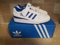 Adidas Unisex Child Forum Low Sneaker In White/Royal Blue