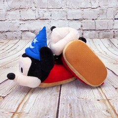 Disney Children’s Night Time Mickey Mouse House Slippers Size 7 Black/Red/Blue