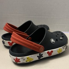 Crocs Disney Kids Fun Lab Mickey Mouse Clog Child Sz 10 Navy w/White Red Yellow