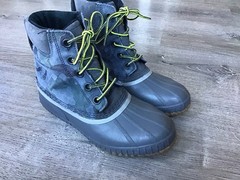 SOREL Cheyanne II Boots Youth Size 5 Gray Camo Winter Duck Boots NY2947-089