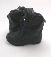 Youth 6 Columbia Bugaboot Plus IV Waterproof Black Insulated Boots BY5955-010
