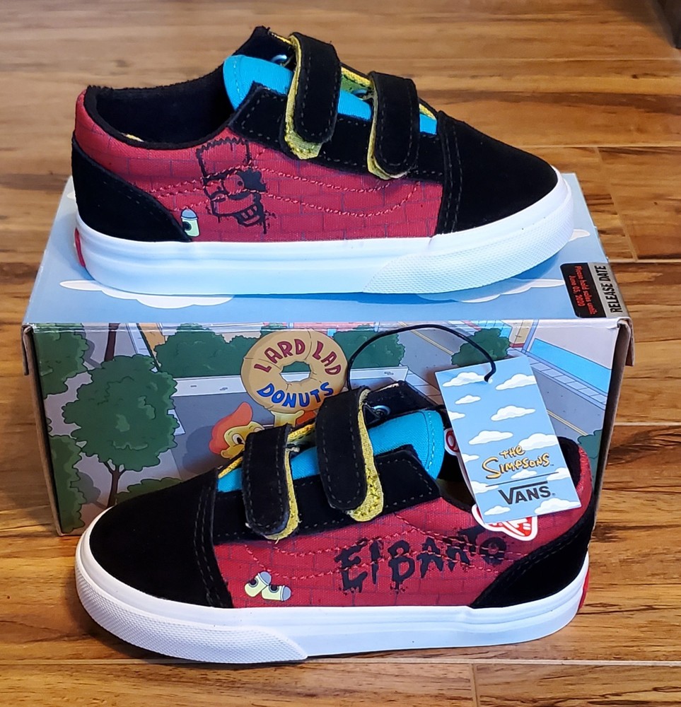 Vans The Simpsons Old Skool V El Barto Shoe Toddler Size 9 NEW NIB