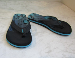 Reef Est 1964 Blue/Black Flip Flop Sandal Shoes Children’s Size 2-3 EU 33/34