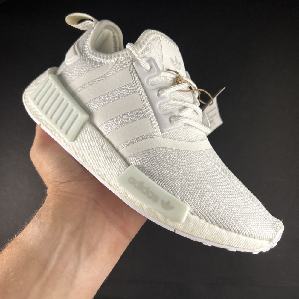 Youth Size 4Y – adidas NMD R1 White/White Sneakers – H02334
