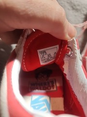 VANS Kids Size 12 Waldo Red White Stripes – Old Skool Lace Ups