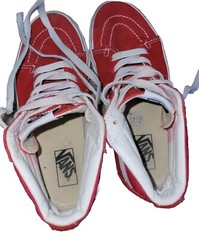 VANS SK8 HI CORE CLASSIC Youth Size 2.5 High Top Fabric & Suede Shoes Sneakers