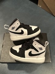 Size 3C – Nike Air Jordan 1 Mid SE TD Toddler Diamond Black White DN4322-100