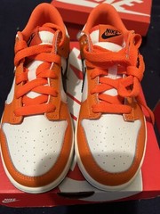 Little Kid’s Nike Dunk Low Phantom/Black-Safety Orange Size 3Y (DH9756 003)