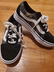 Vans Off The Wall Old School Skate Camo Youth Size 2.5 Low Top Sneakers Shoes