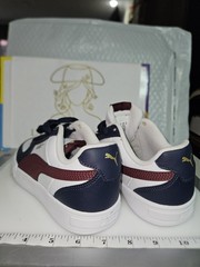 Size Us 4y (GS) – PUMA Caven 2.0 Low White, Wine And Navy Blue Color M#396316-51