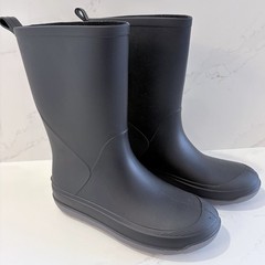 Cat & Jack Black Slip-On Rain Mud Boots Kids Unisex Size 3