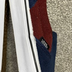 Vans Off The Wall Pop Cush Blue/Maroon Slip On Low Skateboarding Shoes US Kids 2