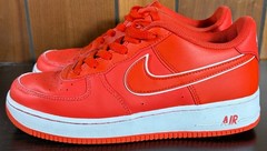 Nike Air Force 1 Low ’07‘ Picanted Red Colorway Youth Sz 7Y – Womens Sz 9 – GUC