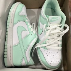 Nike Dunk Low GS White Mint Foam Leather Sneakers4YUnisex Kids FZ3534-100