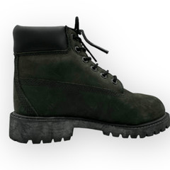 Timberland 12707 6″ Premium Waterproof Boots Shoes Dark Green/Black Youth 1 32.5