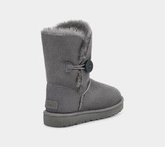 UGG Kids Bailey Button Boots – Grey, Cozy & Stylish Winter Footwear