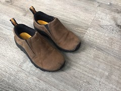 Merrell Kids Jungle Moc Boys Size 2 Nubuck Shoes Slip-On Outdoor J60523Y