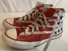 Converse All Star Chuck Taylor High Tops American Flag Junior Size 4 Kids