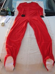 Dr. Seuss 100% Polyester Unisex Pijamas Red Zipper Antislip Feet Size 5