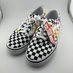 Vans Ward Lo Youth Size 4Y Checkerboard primaryMulti White Red Yellow Blue Shoes