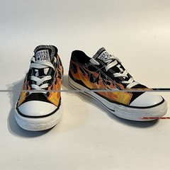 Converse Sneakers Junior 2 One Star Low-Top Canvas Shoes Flame Black Orange