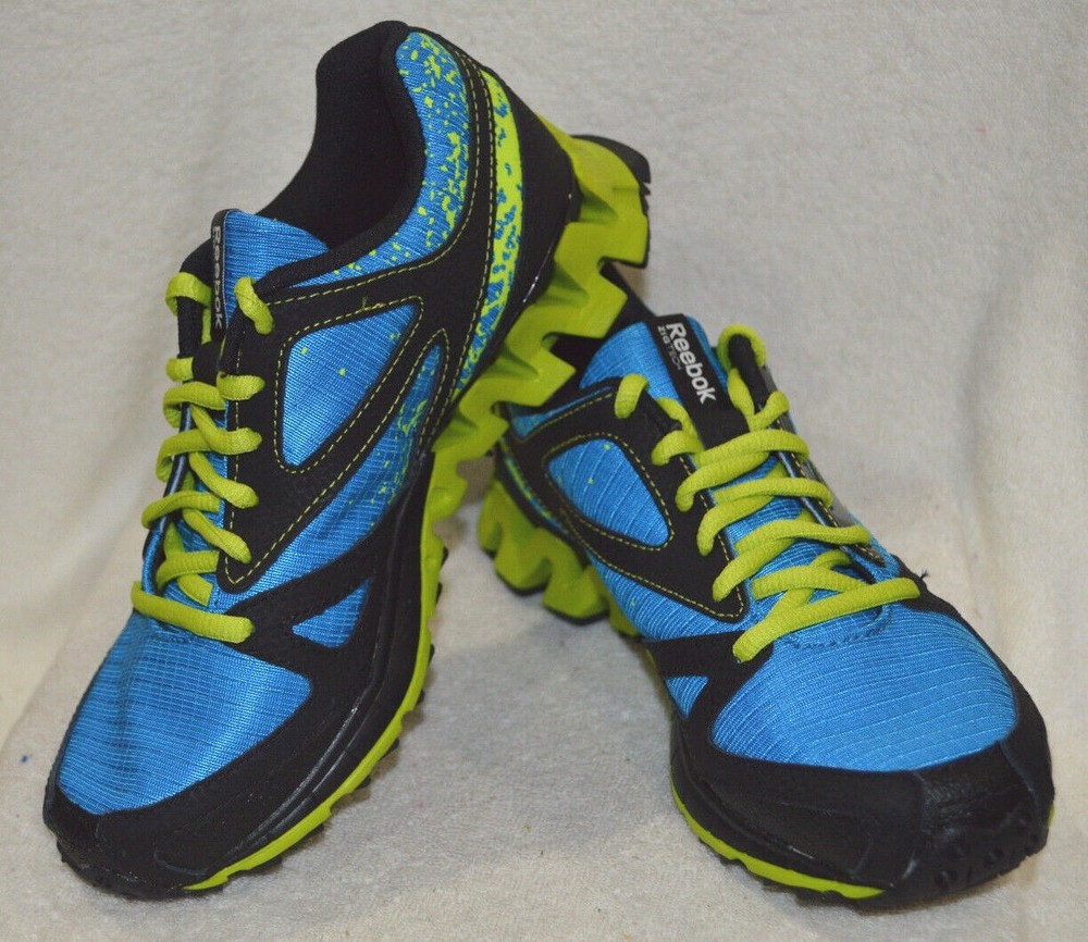 Reebok Kids‘ ZigKick Trail 1.0 Blue/Black/Gr Running Shoes – Size 11/11.5/12 NWB