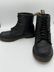 Dr. Martens Junior Collection Softy Lace Up Side Zipper Black Combat Boots Sz 3