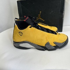 Size 6Y – NIKE AIR JORDAN 14 RETRO SE (GS) UNIV GOLD-BLK [BV1218-706] (USED)