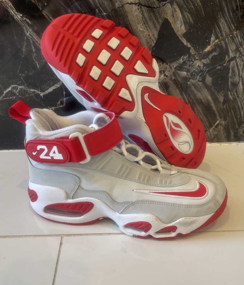 Nike Air Griffey Max 1 GS Platinum Red White Sneaker Unisex Kids 6Y