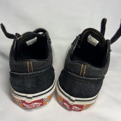 Vans old skool Halloween Black/Orange Size 1.5 US Kids Spiders & Webs