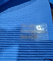 TWO pair West Loop Flip Flops Blue White Stars Size Large 4/5 Thong Sandal Kids