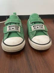 Converse All StarHook & Loop Low Top Green Sneaker Boys US Toddler 10 Preschool