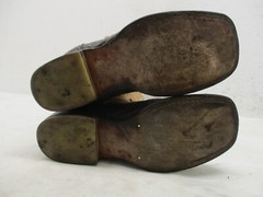 Republic of Texas Boot Co Kids Brown Leather Alligator Print Cowboy Boots Sz 2.5