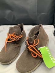 Crocs Thompson Desert Boots Brown Suede Chukka Shoes Kids Size M7 Big Kid