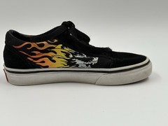 Vans Classic Old Skool Ferocious Flame Racing Sneakers Kids Size 1, Gently Used