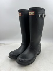 Hunter Handle It Rain Boots Womens Size 6 Waterproof Rubber Pull On UK 4 EU 37