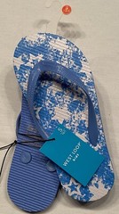 Kids Flip Flop West Loop Blue White Stars Size Small 13/1 Thong Shower Sandal