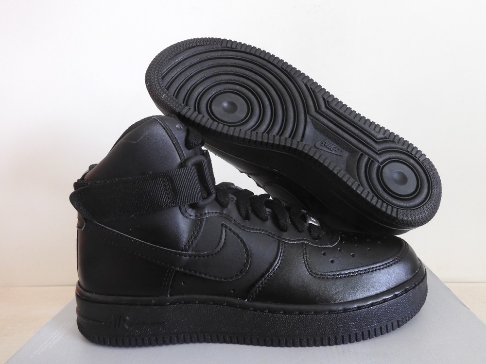 Nike Air Force 1 High Le (GS) All Black Black-Black Sz 5Y [DH2943-001]
